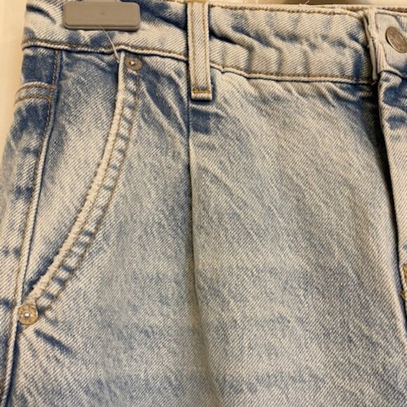 Free People Kinsey High Rise Cropped Wide Leg Jeans True Blue Size 26 - Picture 5 of 16